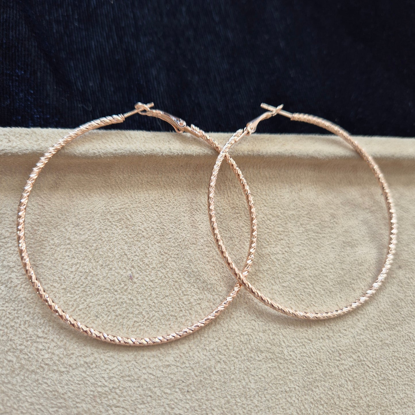 Textured Circular Hoops Medium