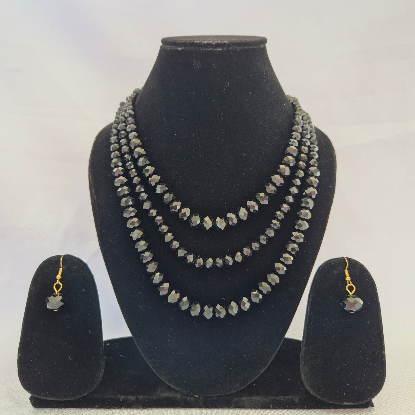 Triple Layered Black Crystal Set
