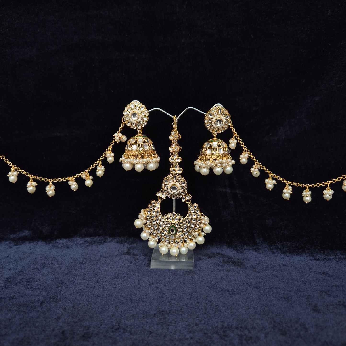 Anima Bahubali Jhumka with Tikka