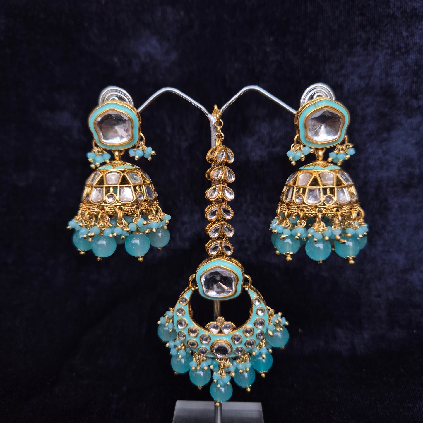 Rashmi Kundan Jhumka with Tikka