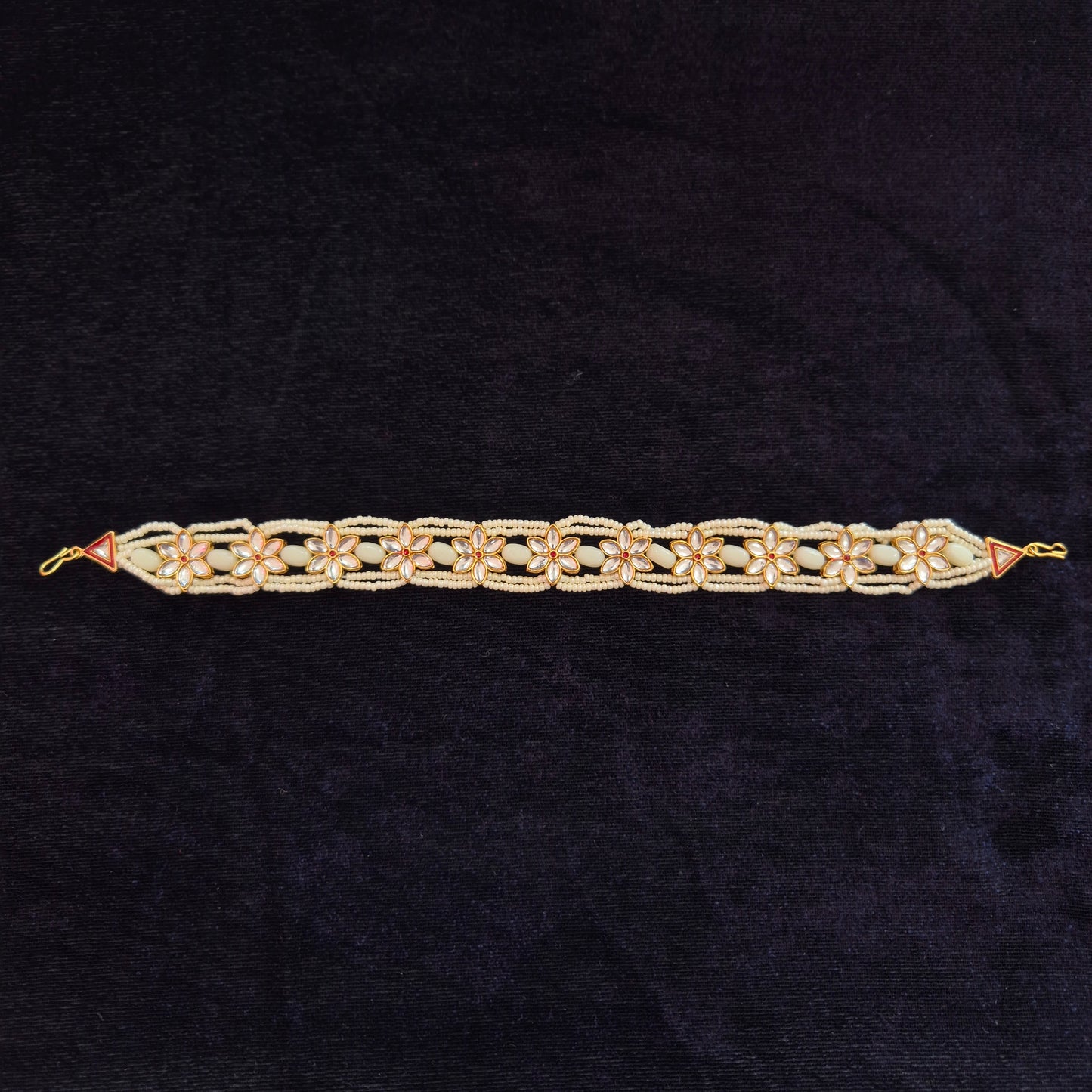 Floral Kundan Mathapatti