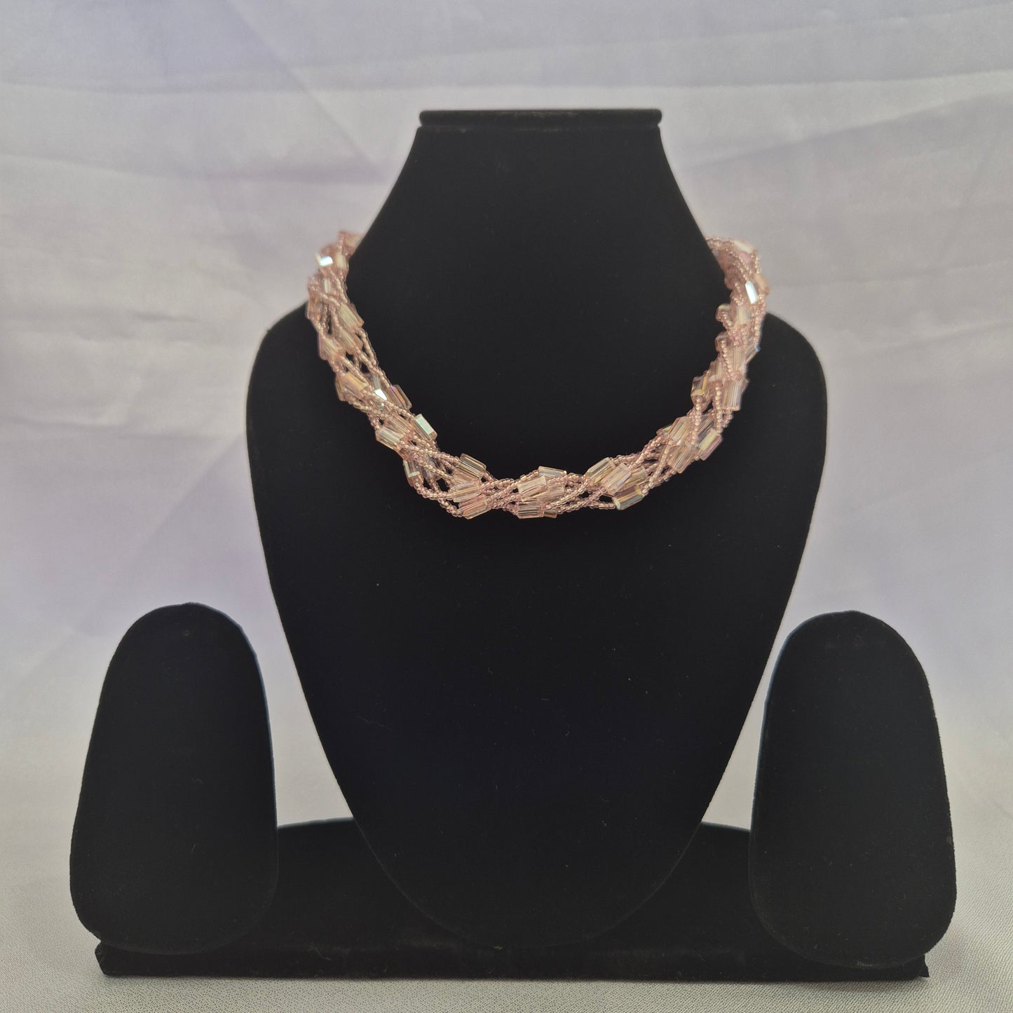Multi Strand Braided Crystal Necklace