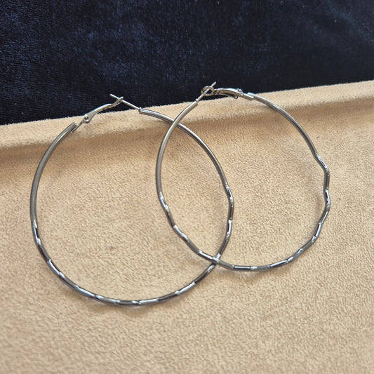 Circular Hoops Big Gray
