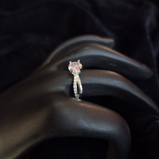 Solitaire Silver Ring