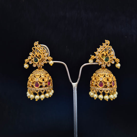 Netra Traditional Gold Jhumki