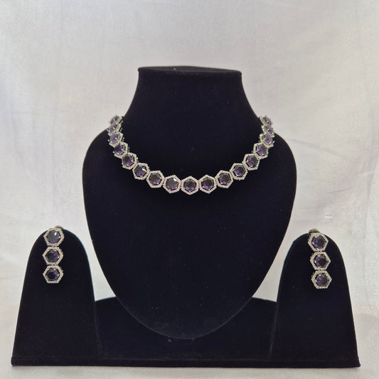 Fiza Ad Necklace Purple
