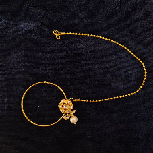 Floral Golden Nath