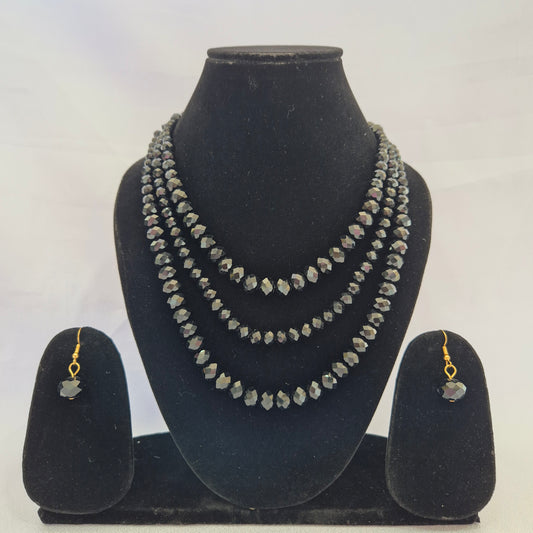 Triple Layered Black Crystal Set