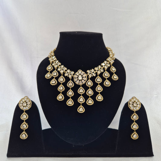 Damini V Drop AD Necklace