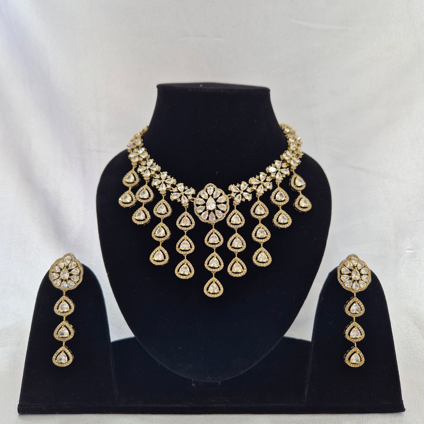 Damini V Drop AD Necklace