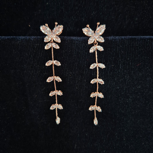 Butterfly AD Danglers Rosegold