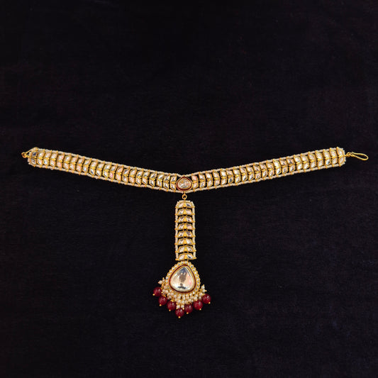 Kundan Sheeshpatti Red