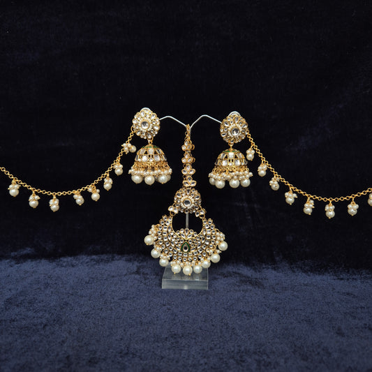 Anima Bahubali Jhumka with Tikka
