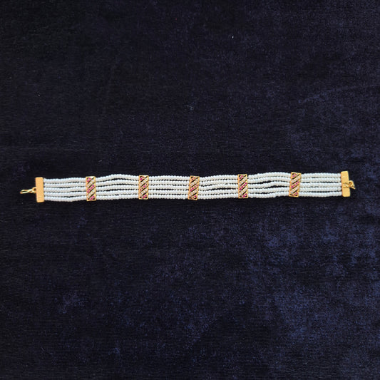 White Beads Mathapatti