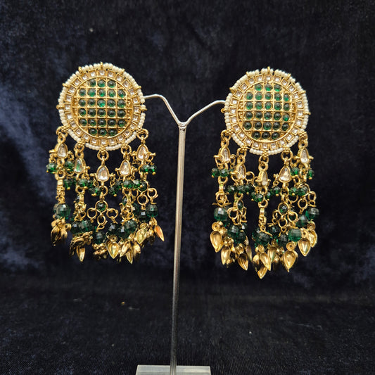 Henna Earrings Green