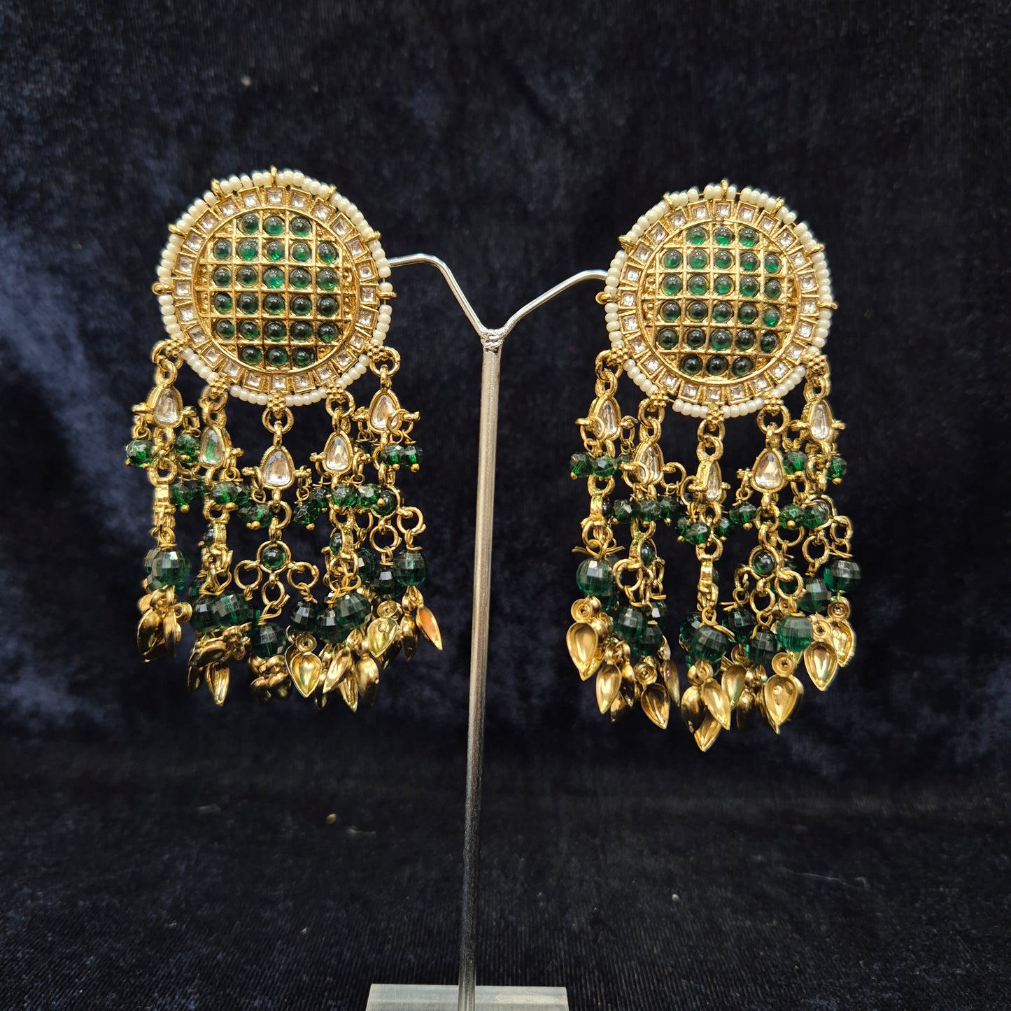 Henna Earrings Green