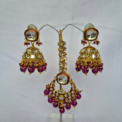Rashmi Kundan Jhumka with Tikka