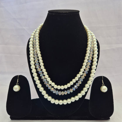 Triple Layered Designer Pearl Set