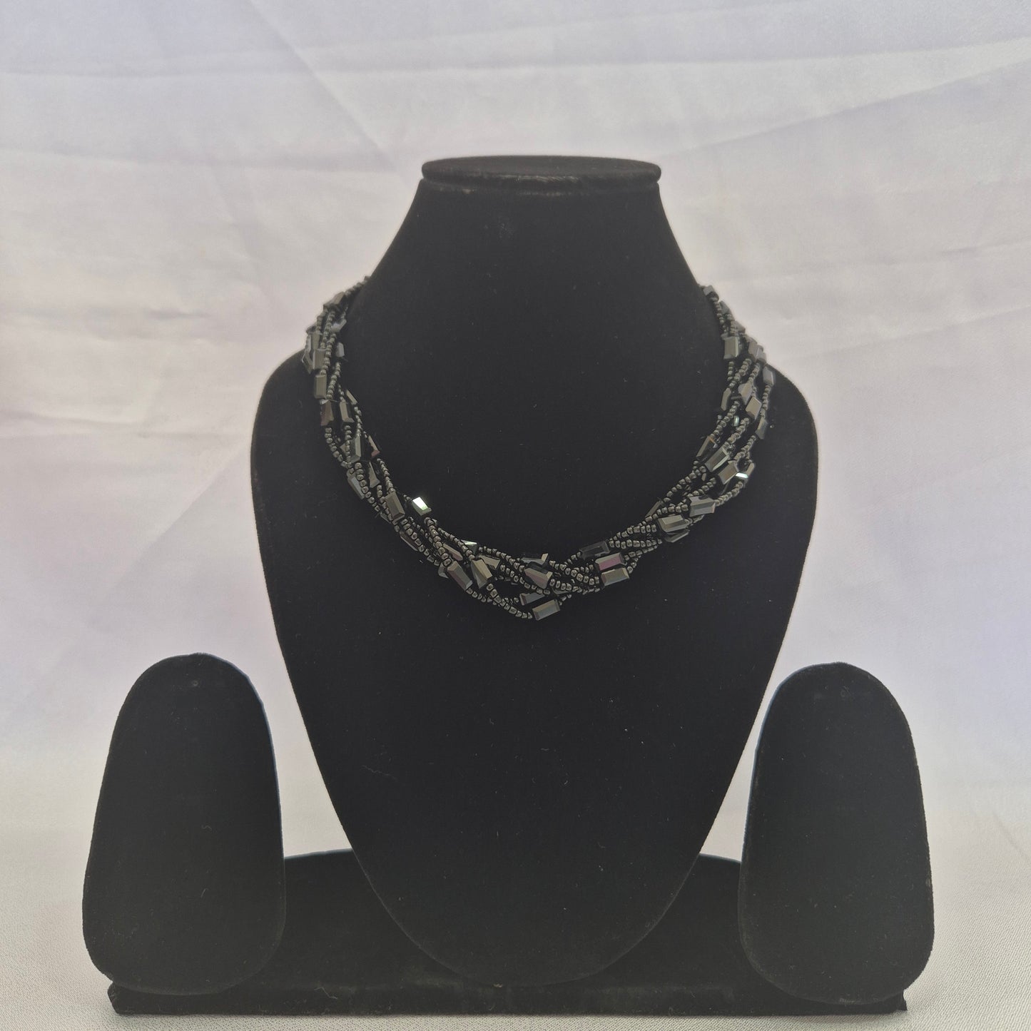 Multi Strand Braided Crystal Necklace