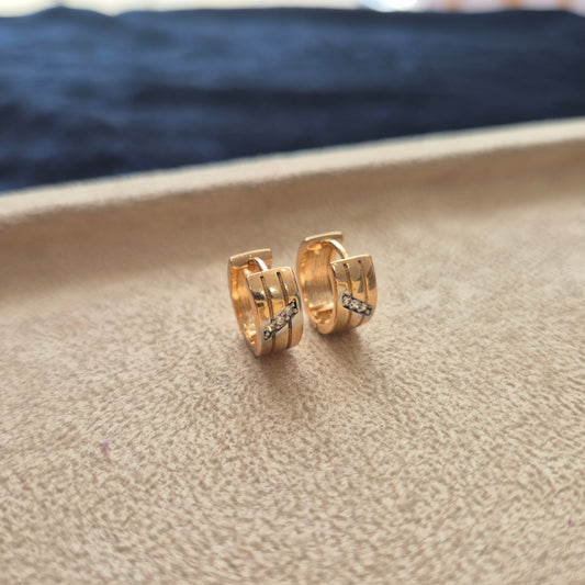 Round Huggie Rosegold