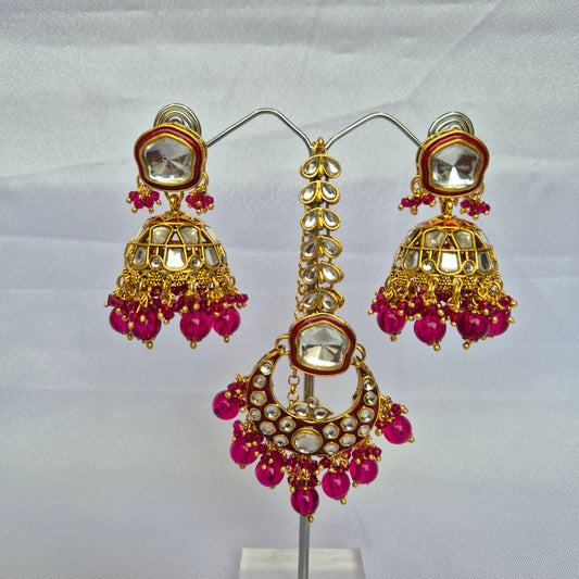 Rashmi Kundan Jhumka with Tikka