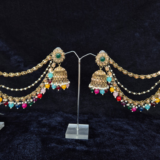 Ananti Bahubali Kundan Jhumka