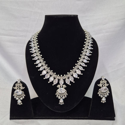 Dhriti Long AD Necklace Set