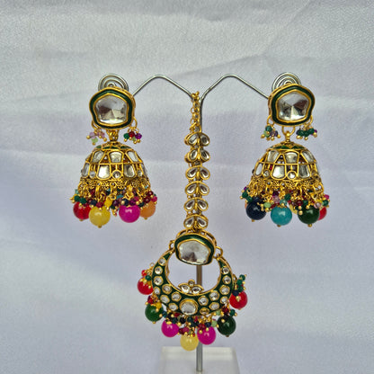 Rashmi Kundan Jhumka with Tikka
