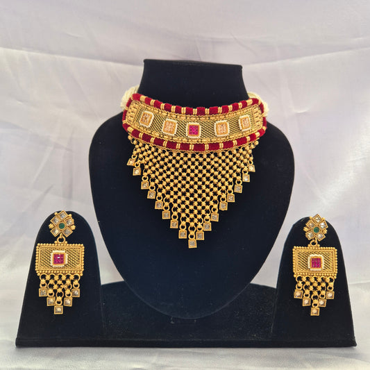 Rajasthani Velvet Copper Aad