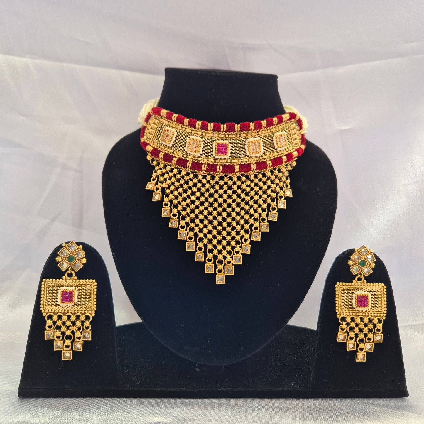 Rajasthani Velvet Copper Aad